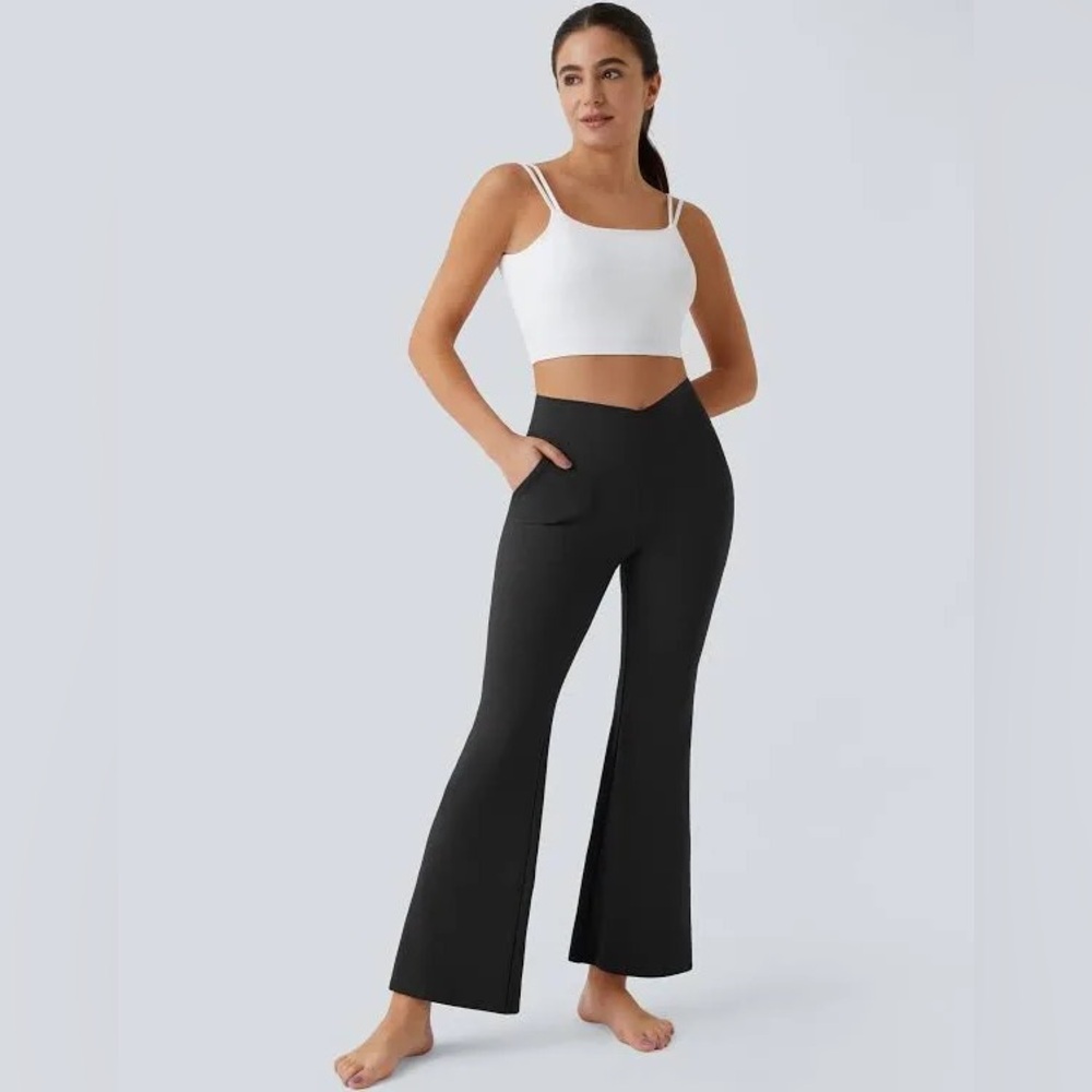 HALARA High Waist Cross Flare Leggings NWOT